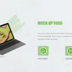 Laptop mock-up slide for organic food google slides template