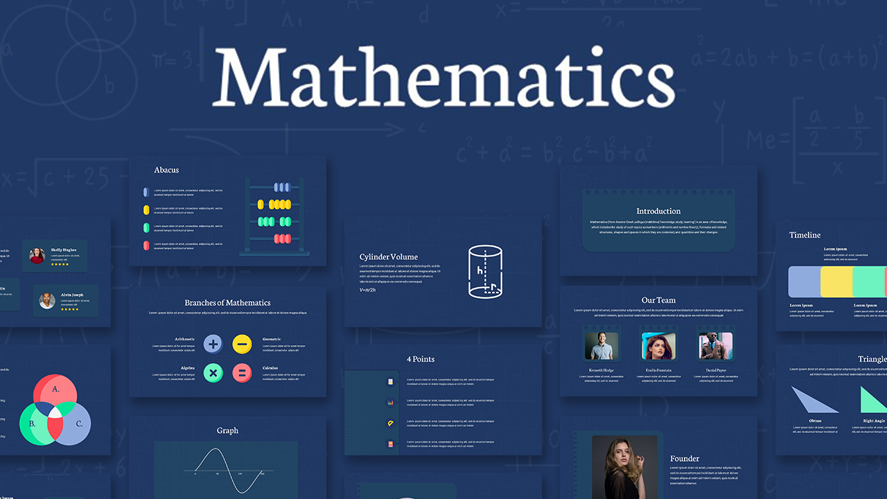 Timeline Slide of Math Google Slides Templates for Presentation SlideKit