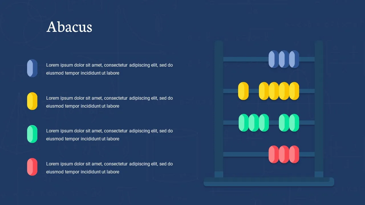 Math Themed Google Slides Abacus Slide