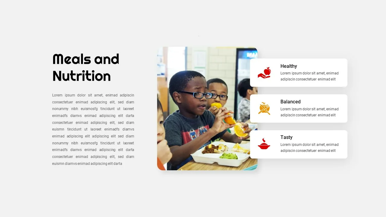 Meals and Nutrition Slide of Google Slides Templates School