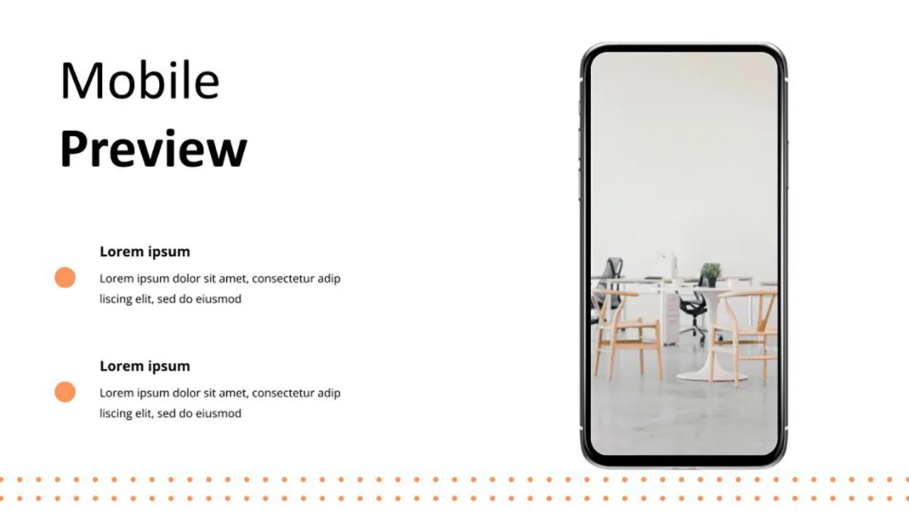 Mobile preview slide for free technology google slides theme