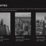 Monotone presentation template for google slides company opportunities slide