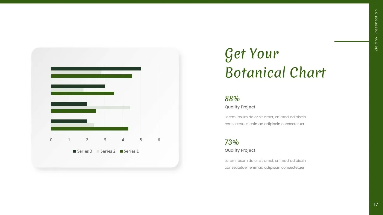 \Nature Presentation Templates for Google Slides Containing a Chart for Data Analysis