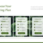 Nature Themed Google Slides Template for Showing Pricing Plans