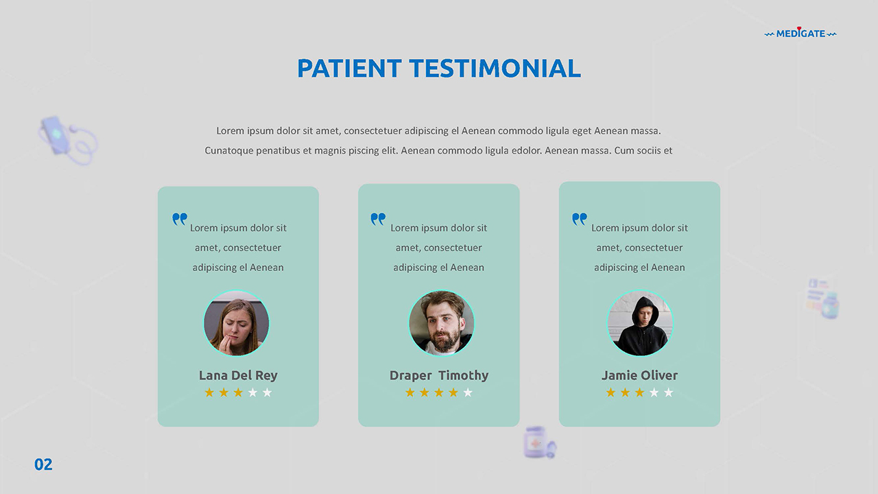 Nursing google slides theme pateint testimonial slide