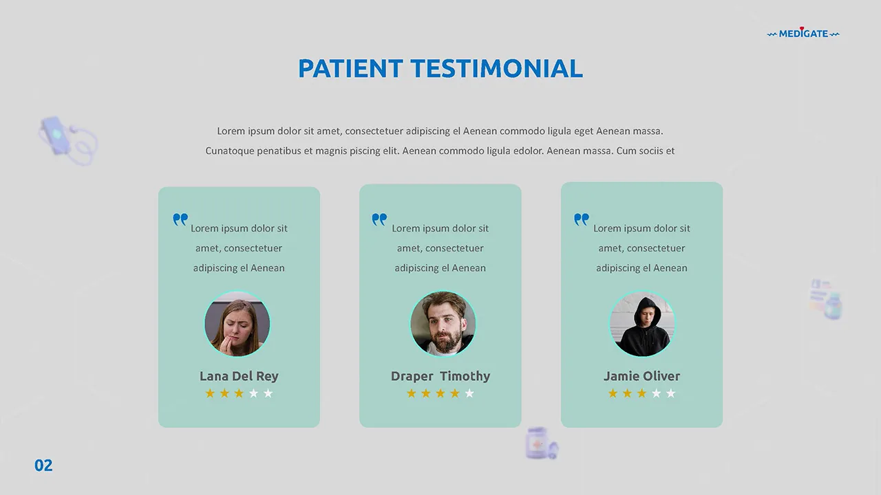 Nursing google slides theme patient testimonial slide
