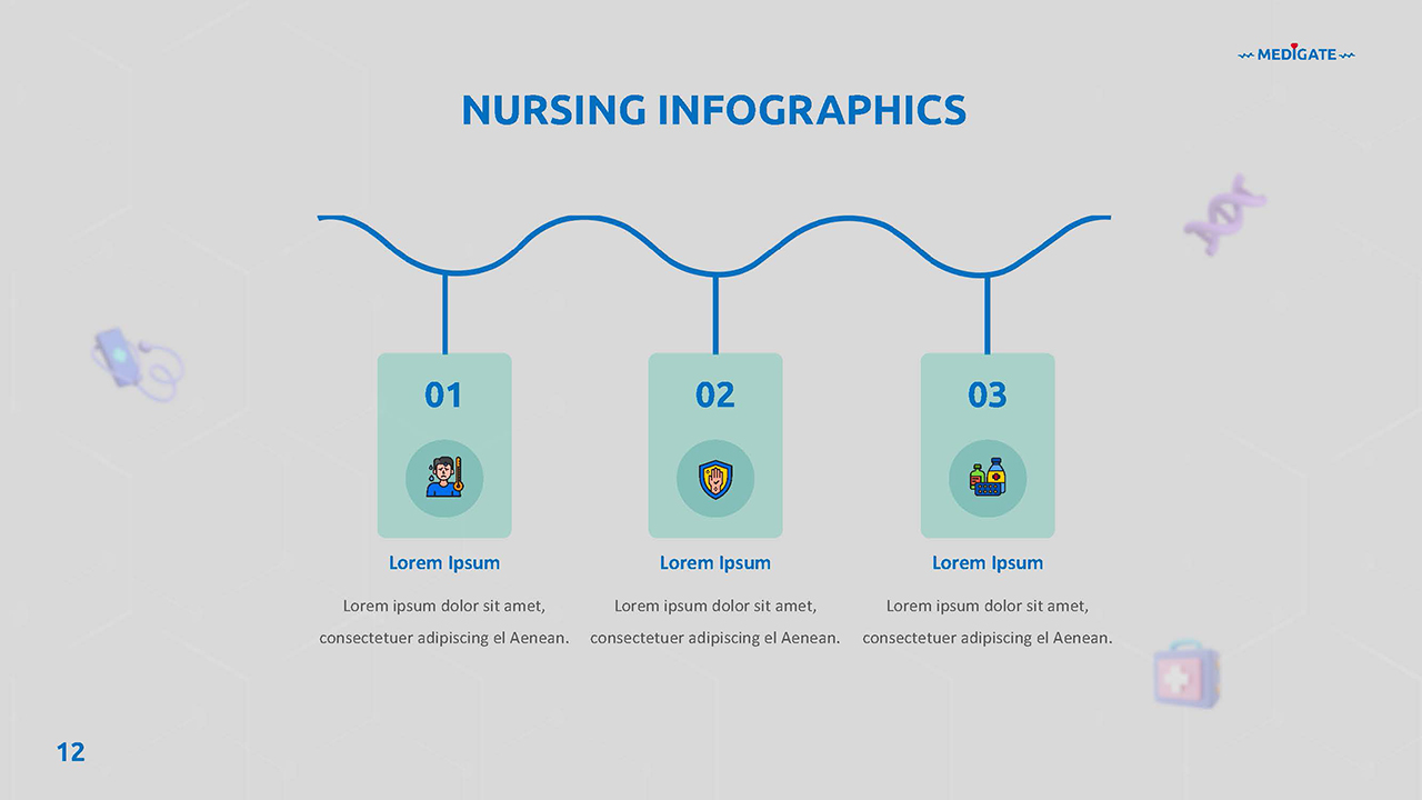 Nursing infographic presentation templates for google slides