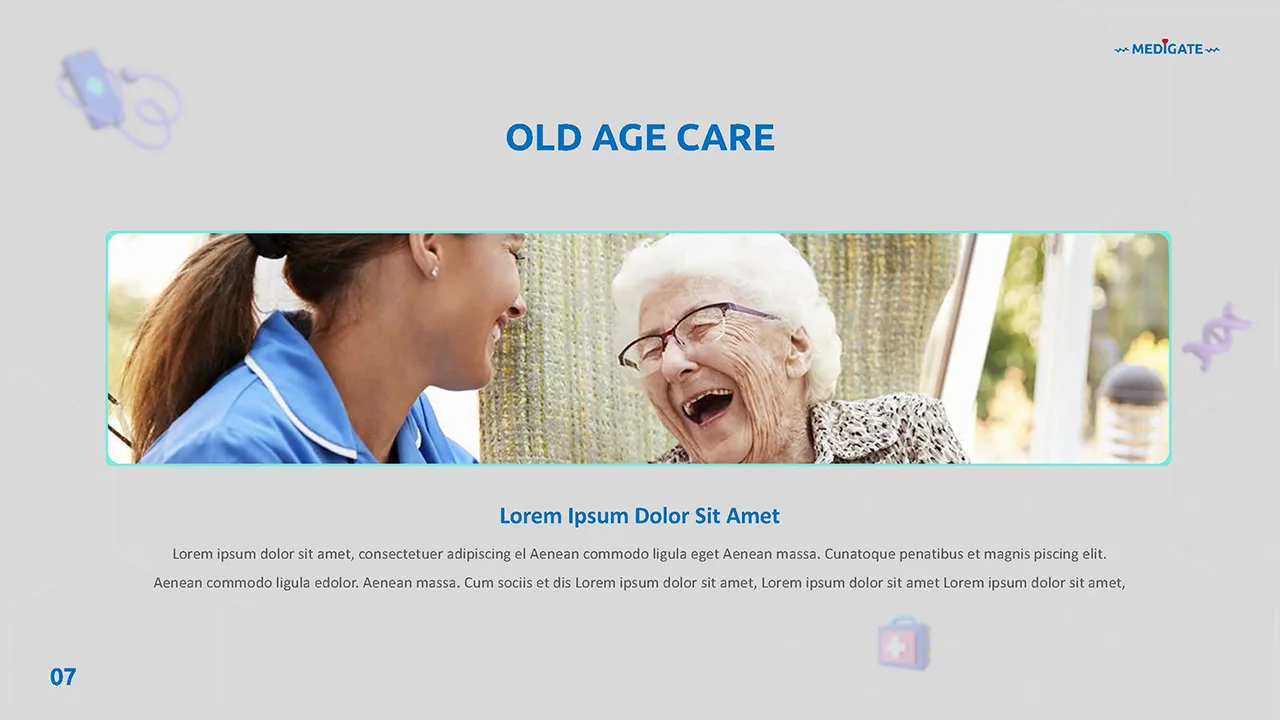 Old age care template for google slides Nursing care slides