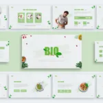 Organic Food google slides theme cover slide