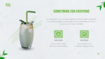 Organic food google slides theme with a juice image for highlighting your business