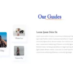 Our guides introduction slide with images for google slides Travel presentation template