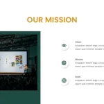Our mission slide for sponsor presentation google slides template