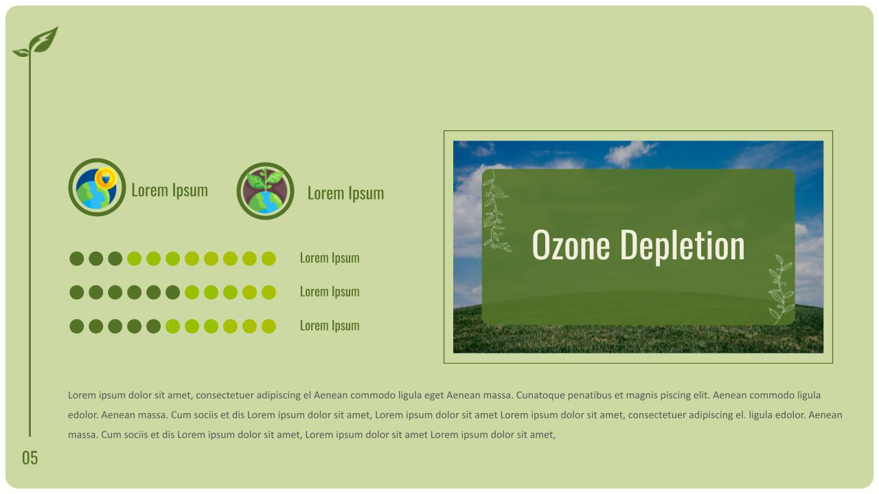 Ozone Depletion Slide of Environment Theme Google Slides Template