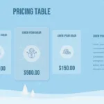 Pricing Table Slide of Free Winter Themed Google Slides Template