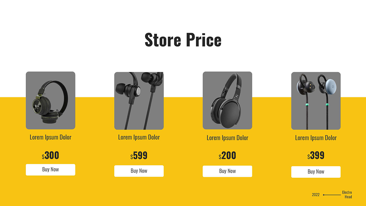 Product Store Pricing Details Slide for Google Slides New Product Pitch Presentation Template