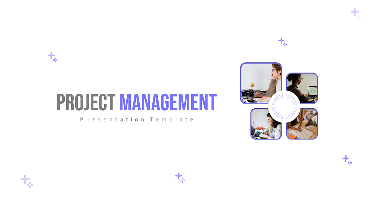 Project management google slides template title slide