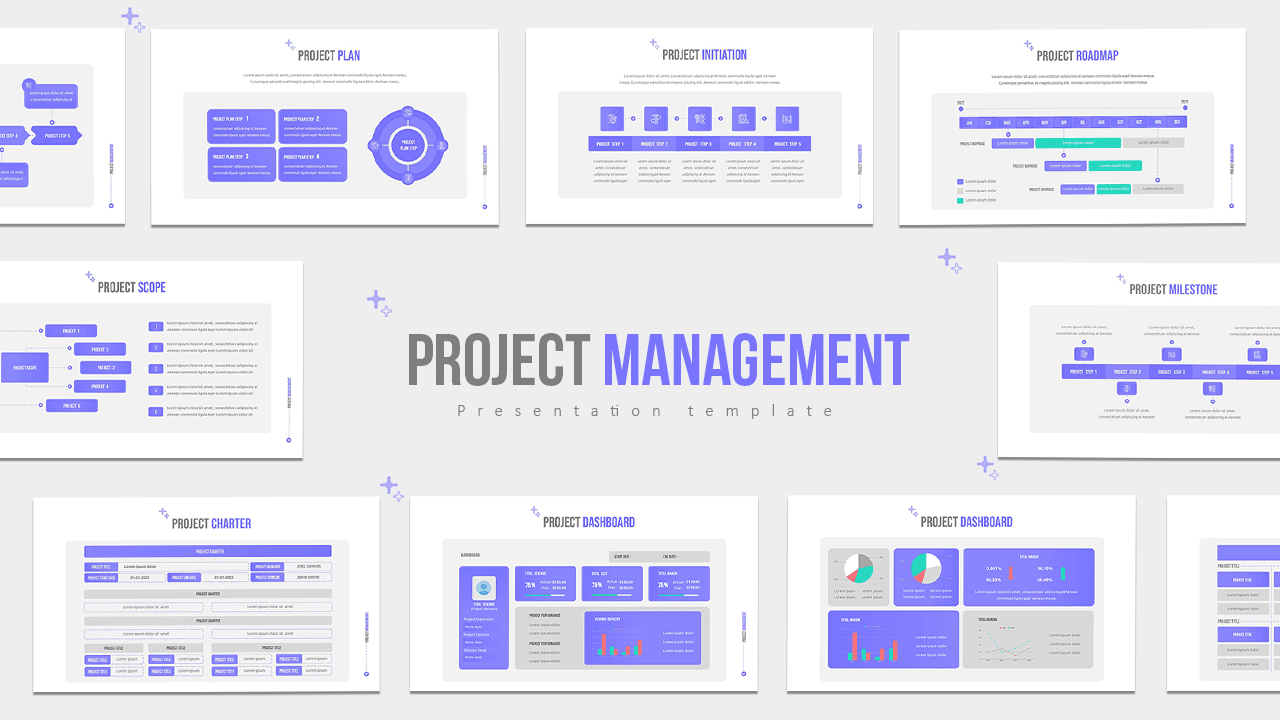 Project management template for google slides cover slide