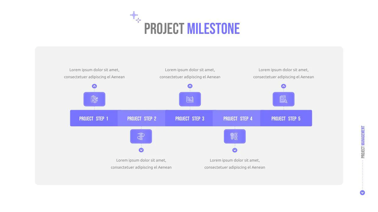 Project milestone google slides template with infographics
