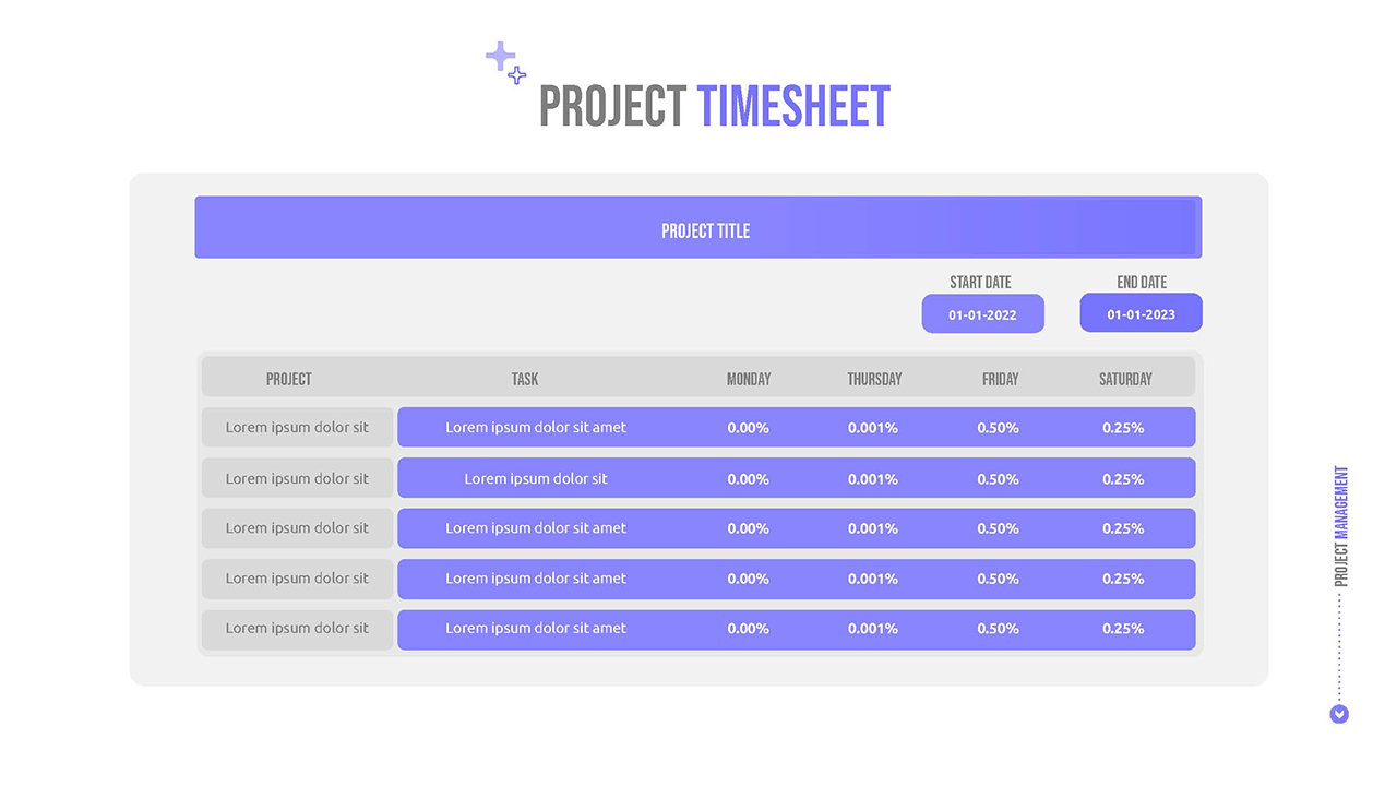 Project plan google slides template project timesheet slide