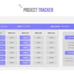 Project plan google slides template project tracker slide with tabular info