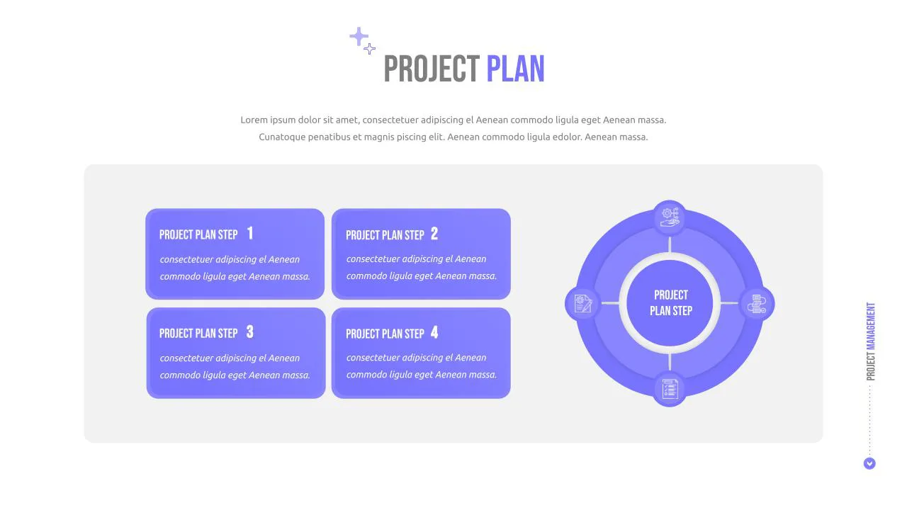 Project plan slide for project management presentation google slides template