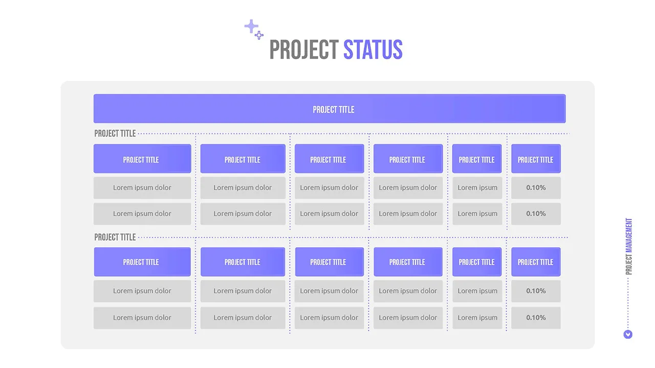 Project presentation google slides template project status slide