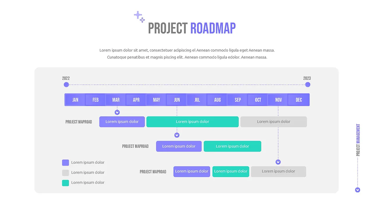 Project roadmap slide for project plan google slides template