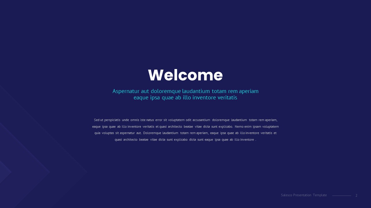 Sales presentation template for google slides welcome slide