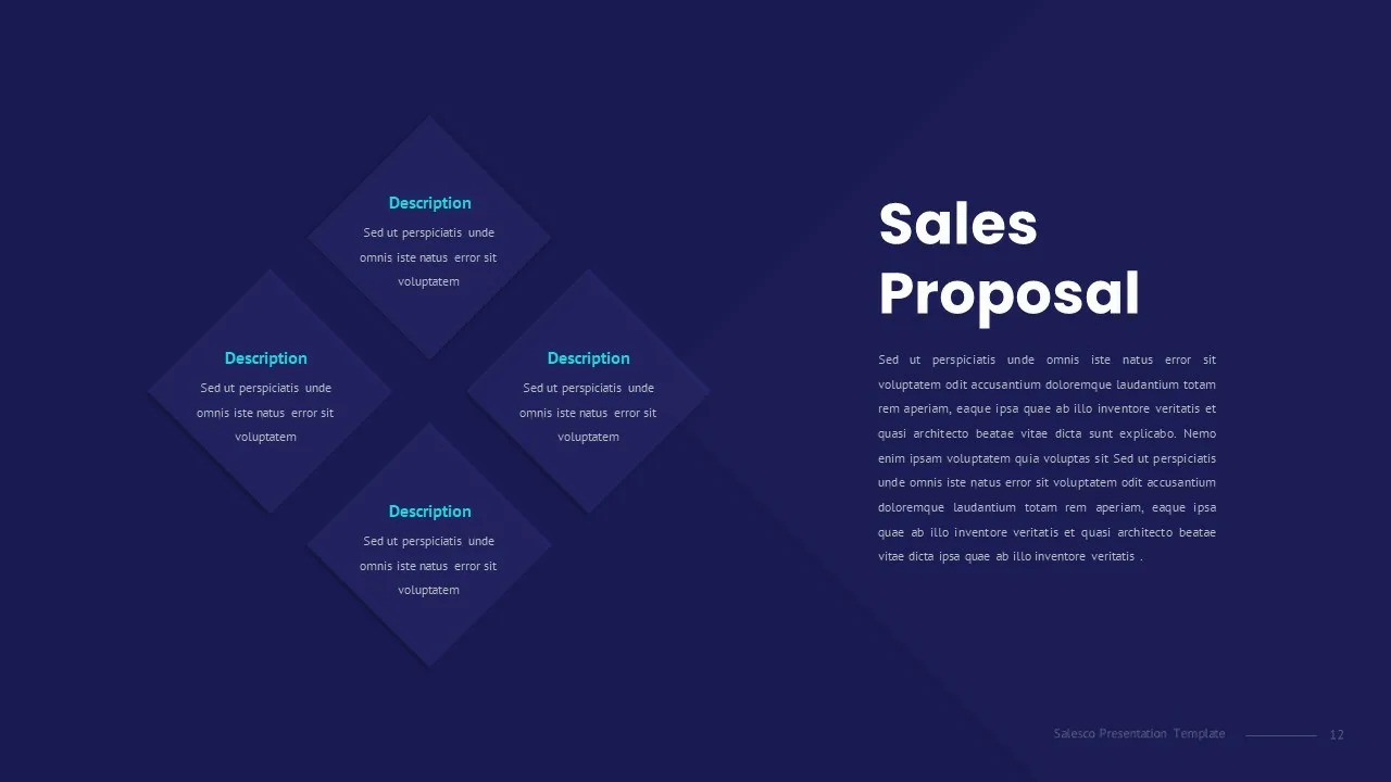 Sales proposal slide of sales presentation template for google slides