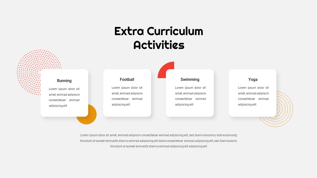 School Google Slides Template Extra Curricular Activities Slide