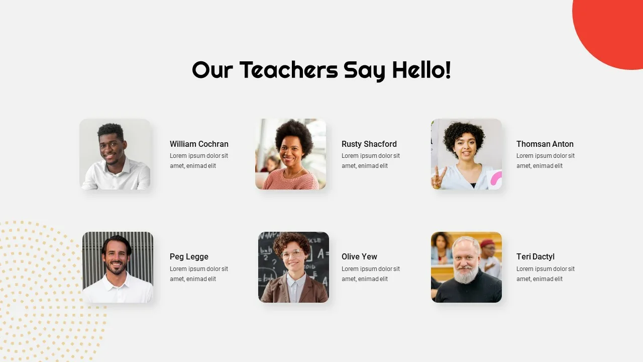 Schools Presentation Themes for Google Slides Teachers Introduction Slide