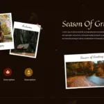 Season of greeting slide for Autumn google slides template