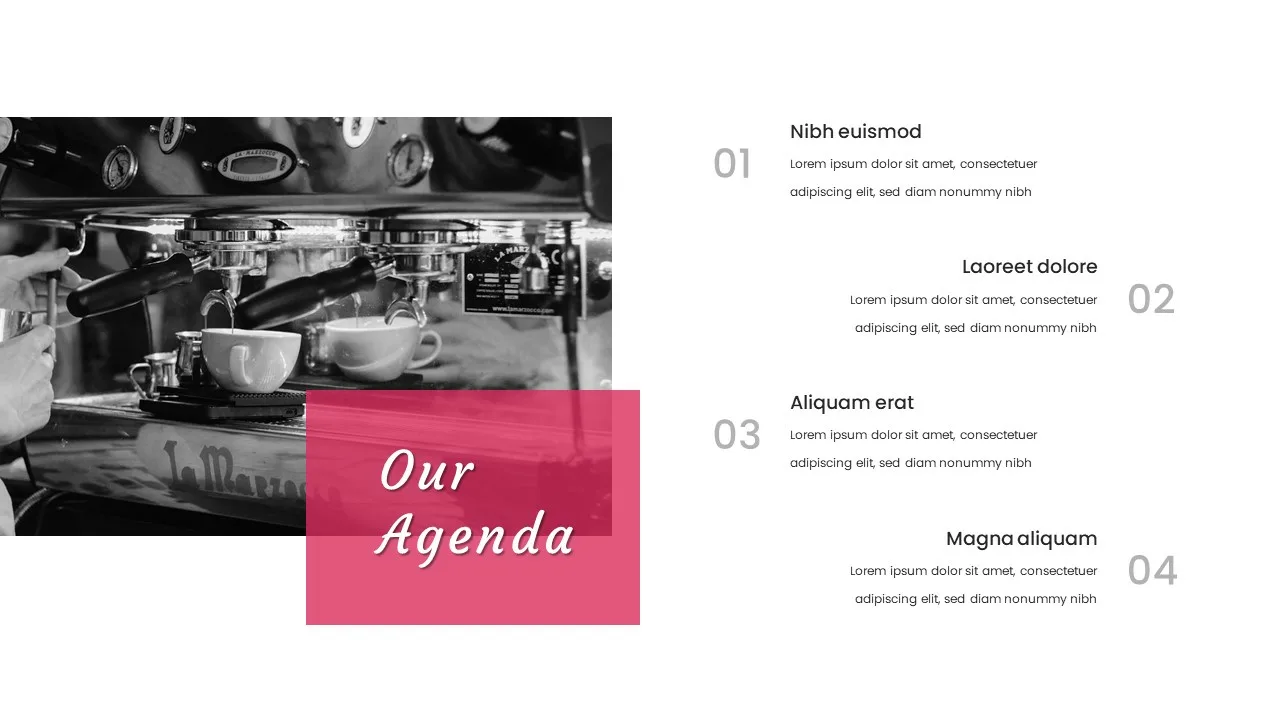 Simple google slides templates agenda slide