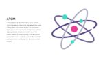 Slide about atoms with image for free chemistry google slides template