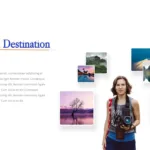 Special destination slide with images for Travel brochure google slides template
