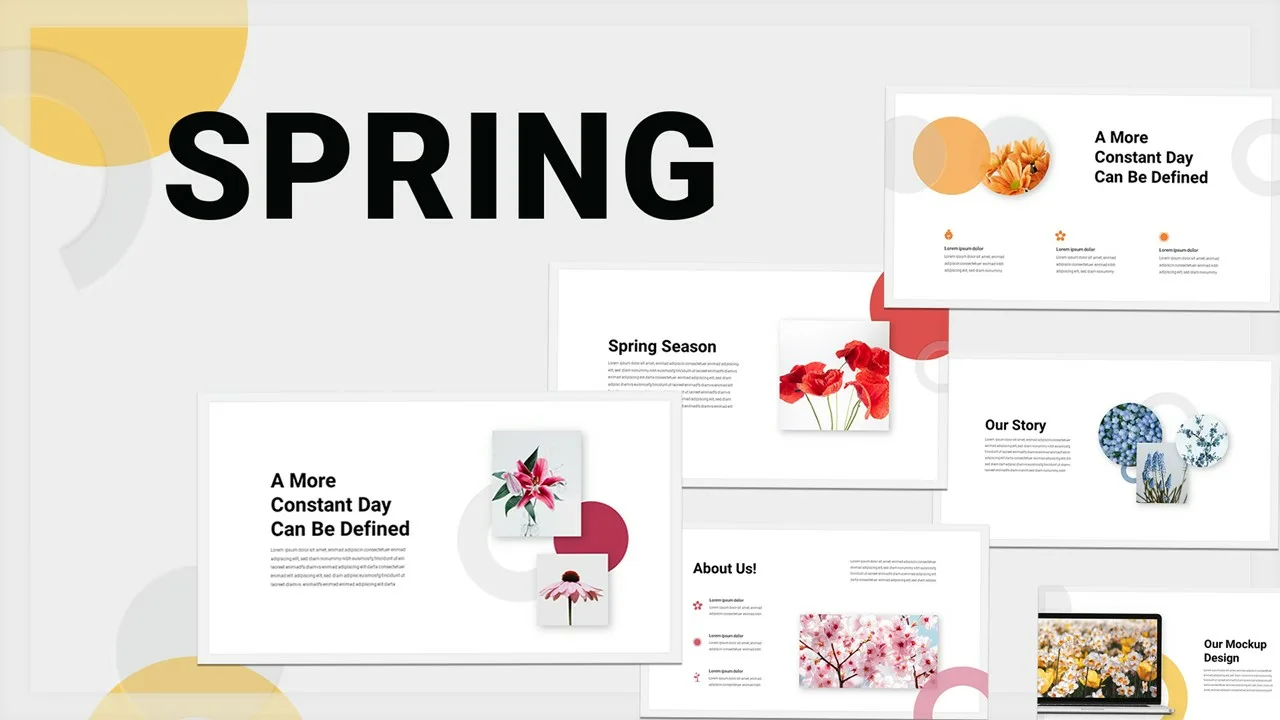 Spring Season Google Slides Template Cover Slide