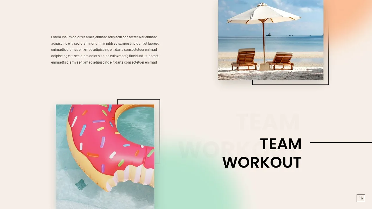 Summer slides for google slides team workout presentation template