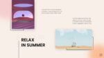 Summer slides presentation template for google slides with two creative images