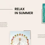 Summer themed google slides template for presentation with image