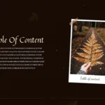 Table of content slide for Autumn presentation template for google slides