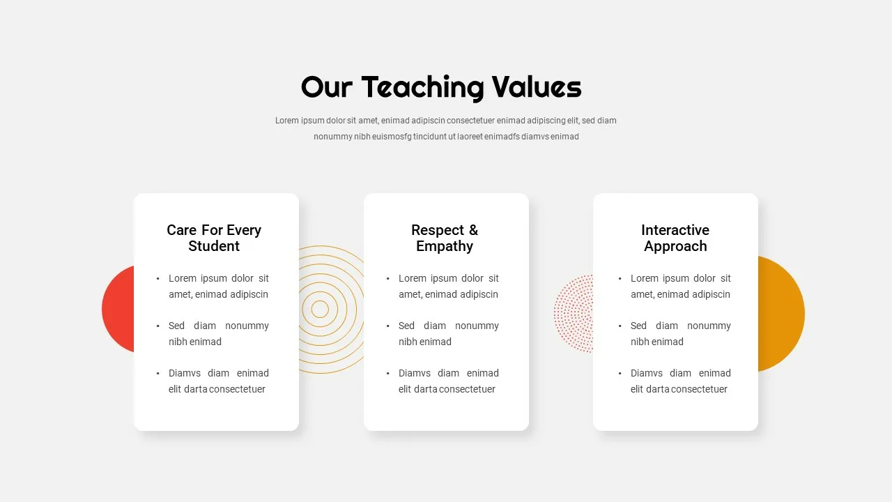 Teaching Values Slide of School Theme Google Slides Template