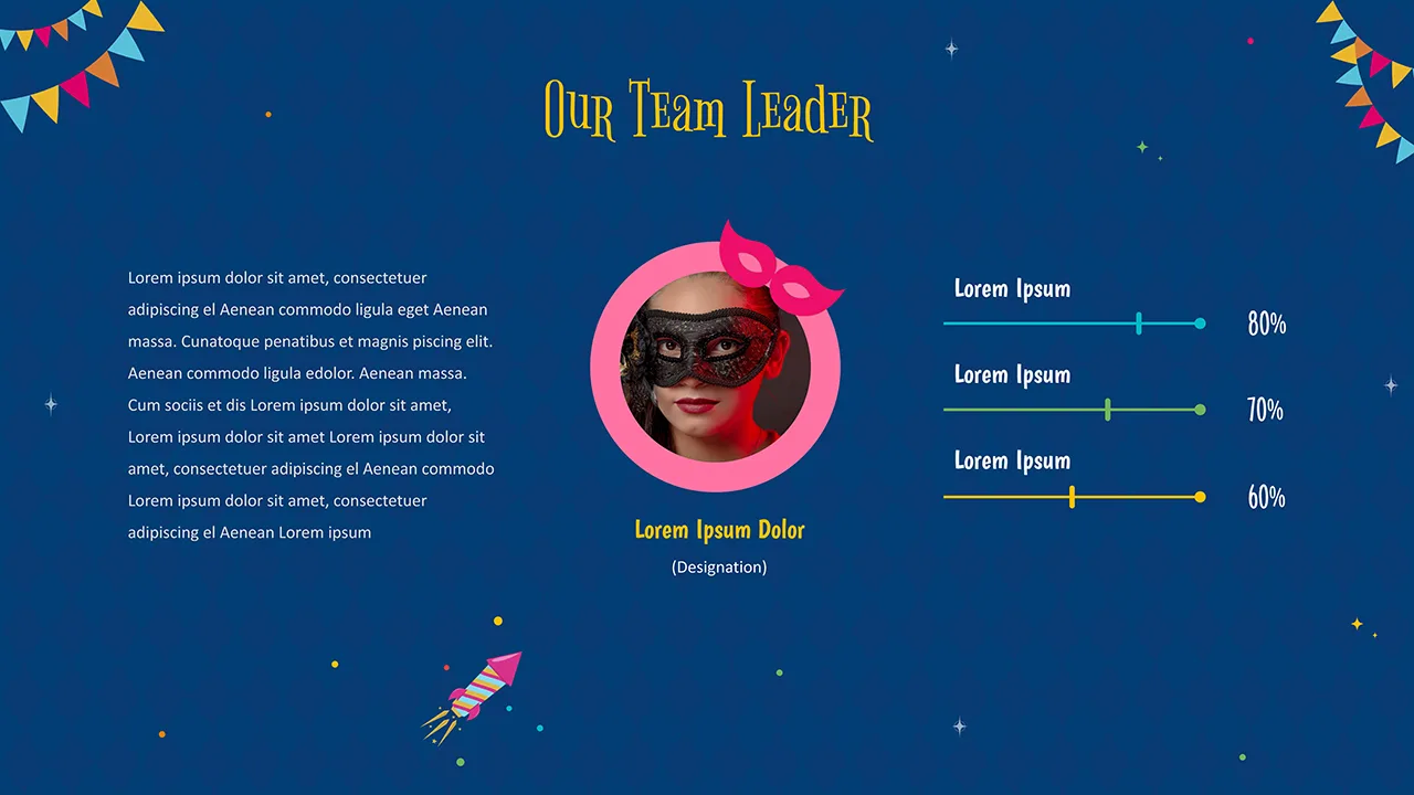 Team Leader Introduction Slide of Free Carnival Slide Templates