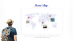 Travel theme google slides template route map slide with images