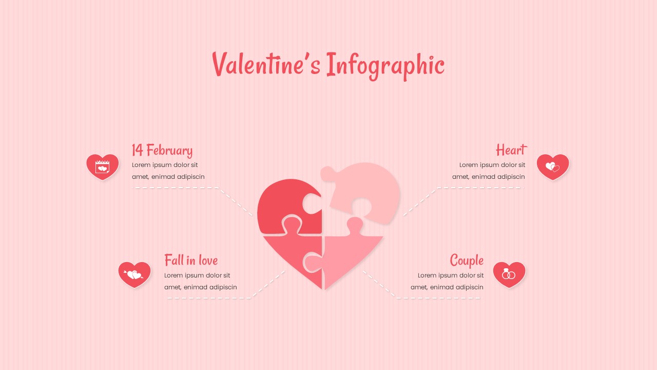 Valentine's Infographic Slide of Free Valentines Slides Theme for Google Slides