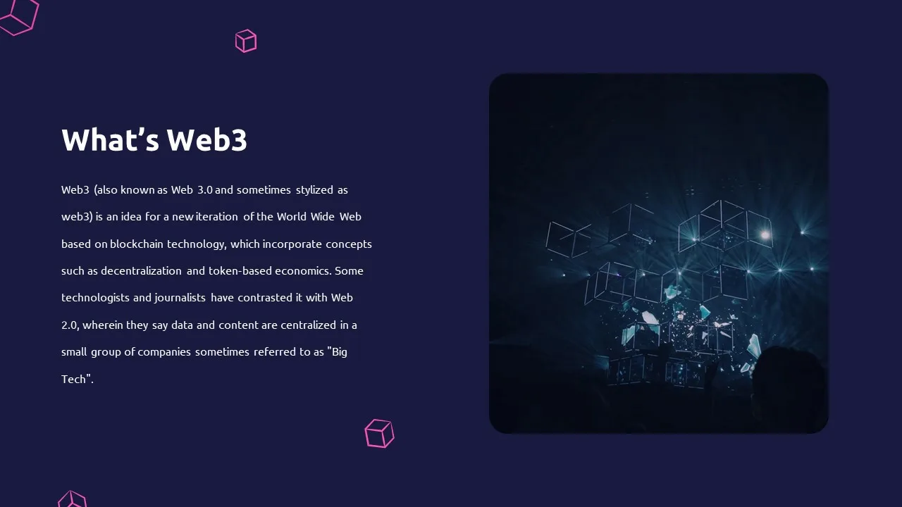 What is Web 3.0 Slide of Free Web3 Template