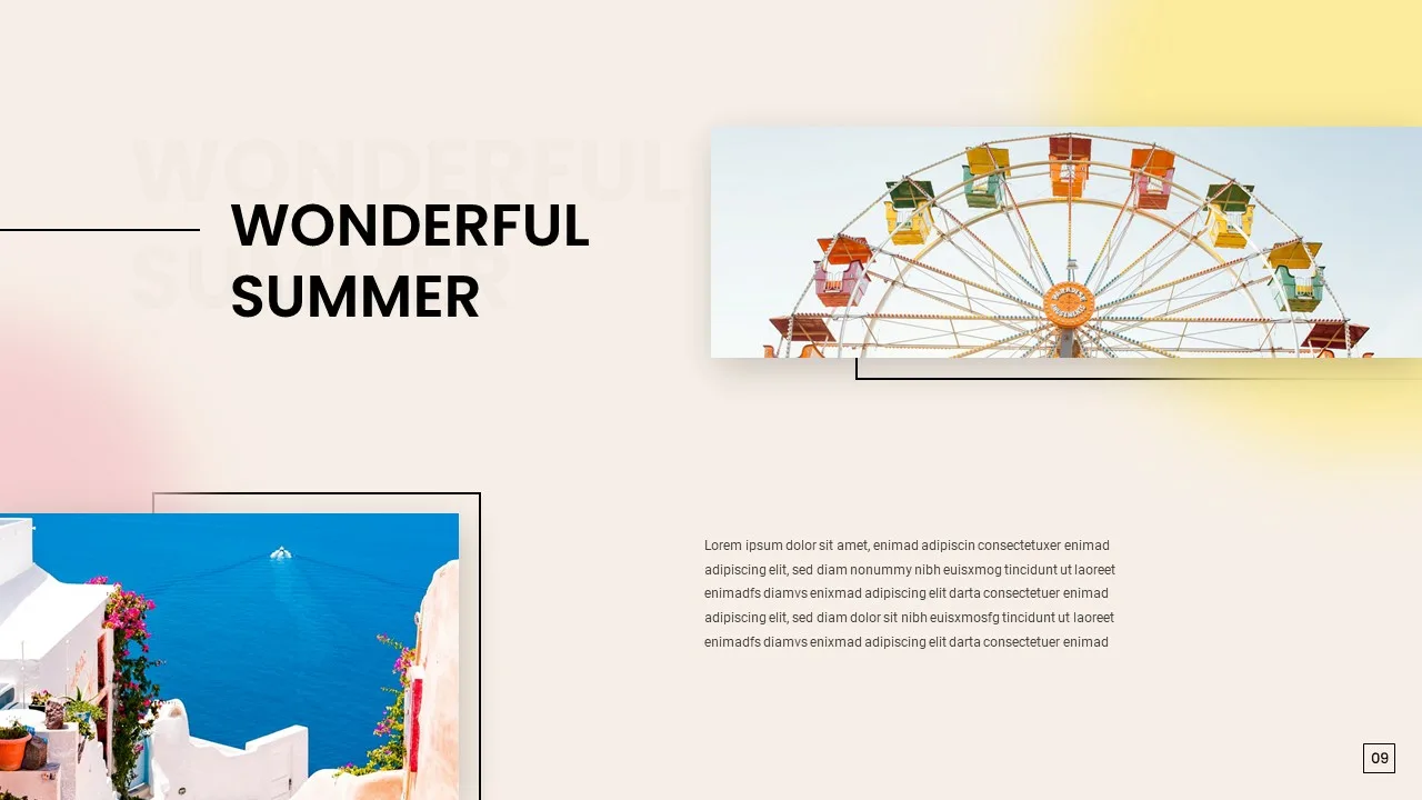 Wonderful summer season templates for google slides