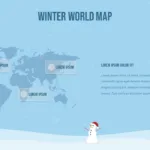 World Map Slide of Free Winter Google Slides Template