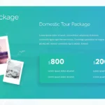 free travel theme google slides template with package details