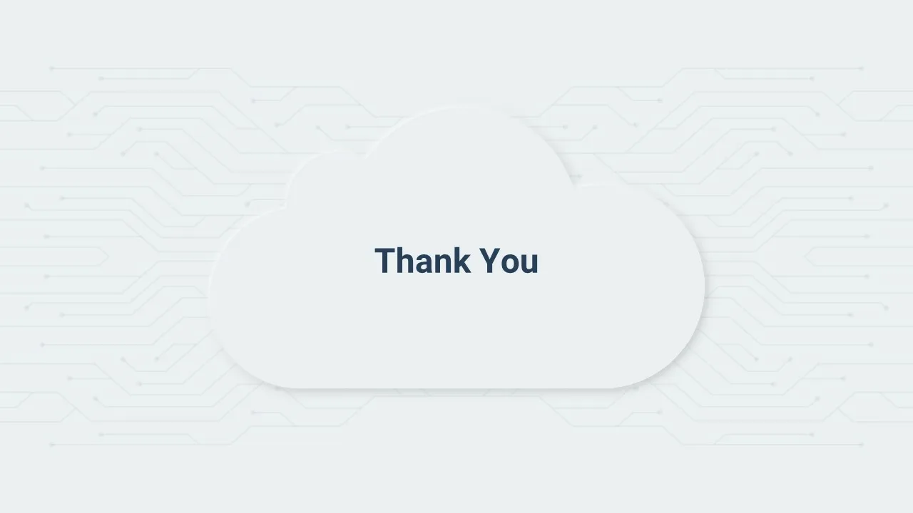 thank you slide in cloud computing google slides theme