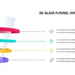 3D Glass Funnel Infographic Template for Google Slides